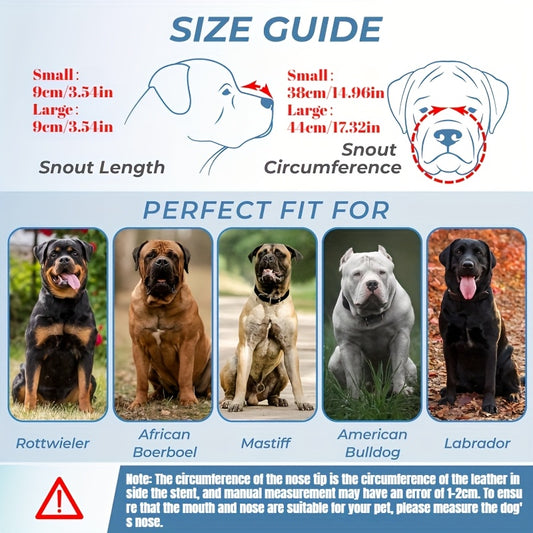 Stainless Steel Dog Mouth Cage For Training Adjustable Buckle