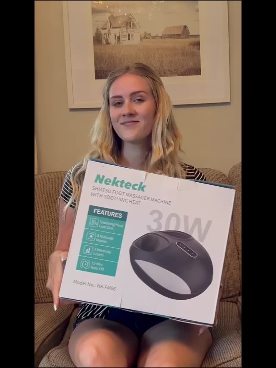 Foot Massager Heat and Shiatsu Kneading Air Compression