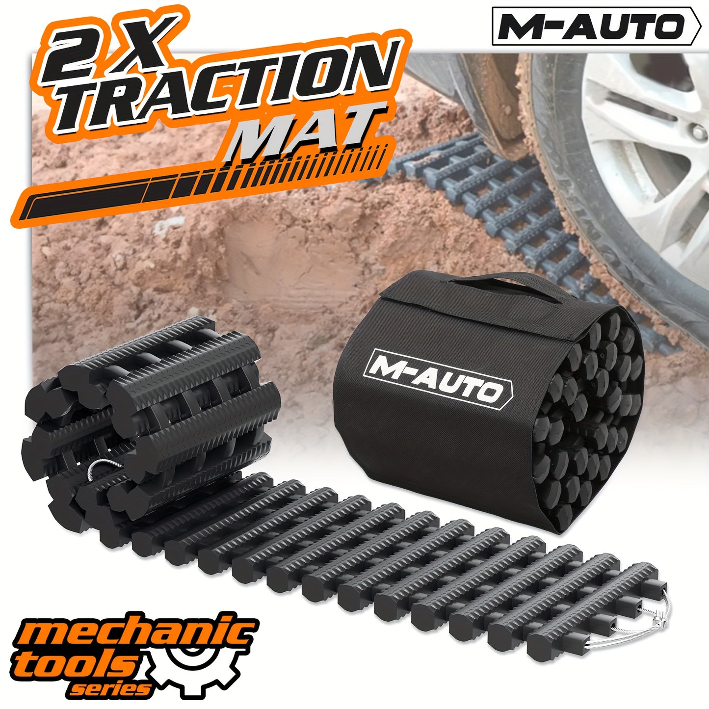 M-AUTO Portable Traction Mats for Vehicle Recovery in All Conditions