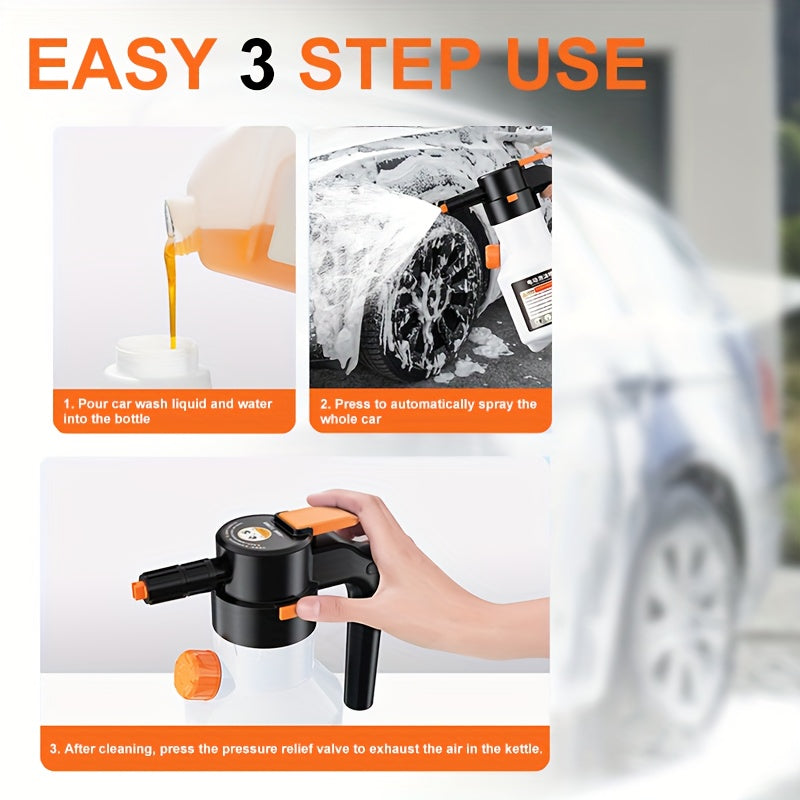 Electric Car Wash Foam Spray Gun With 70 Degree Wide Angle