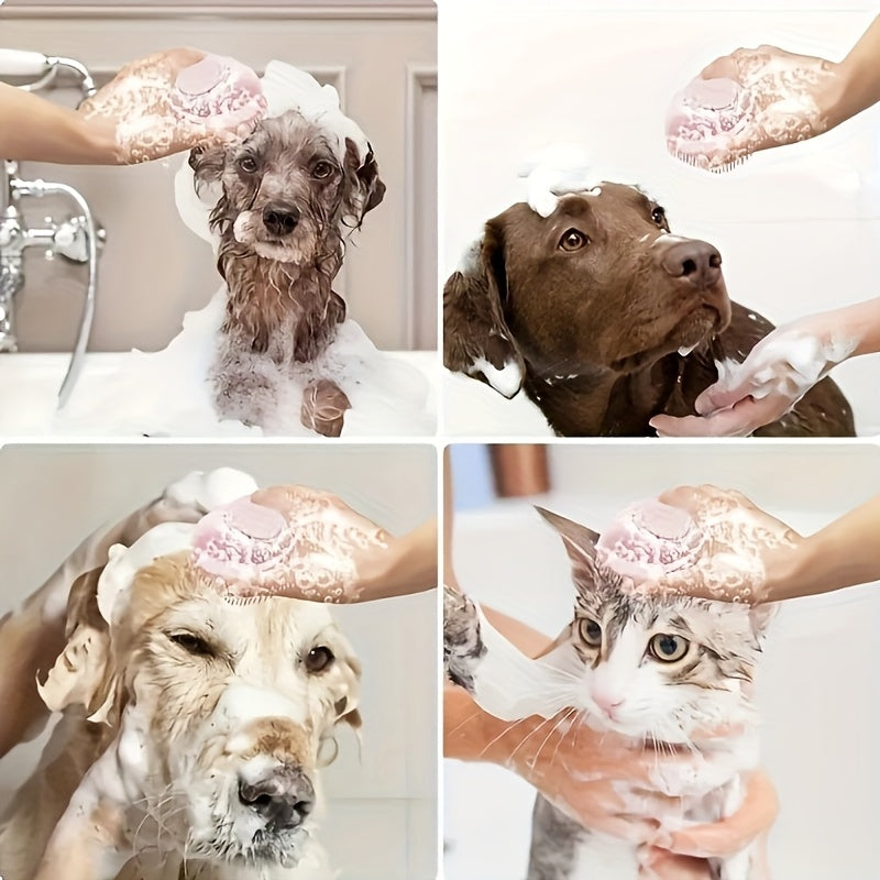 Silicone Pet Bath Brush Kit For Cat And Dog Grooming