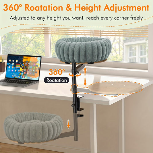 360 Degree Rotating Cat Desk Bed With Removable Cover