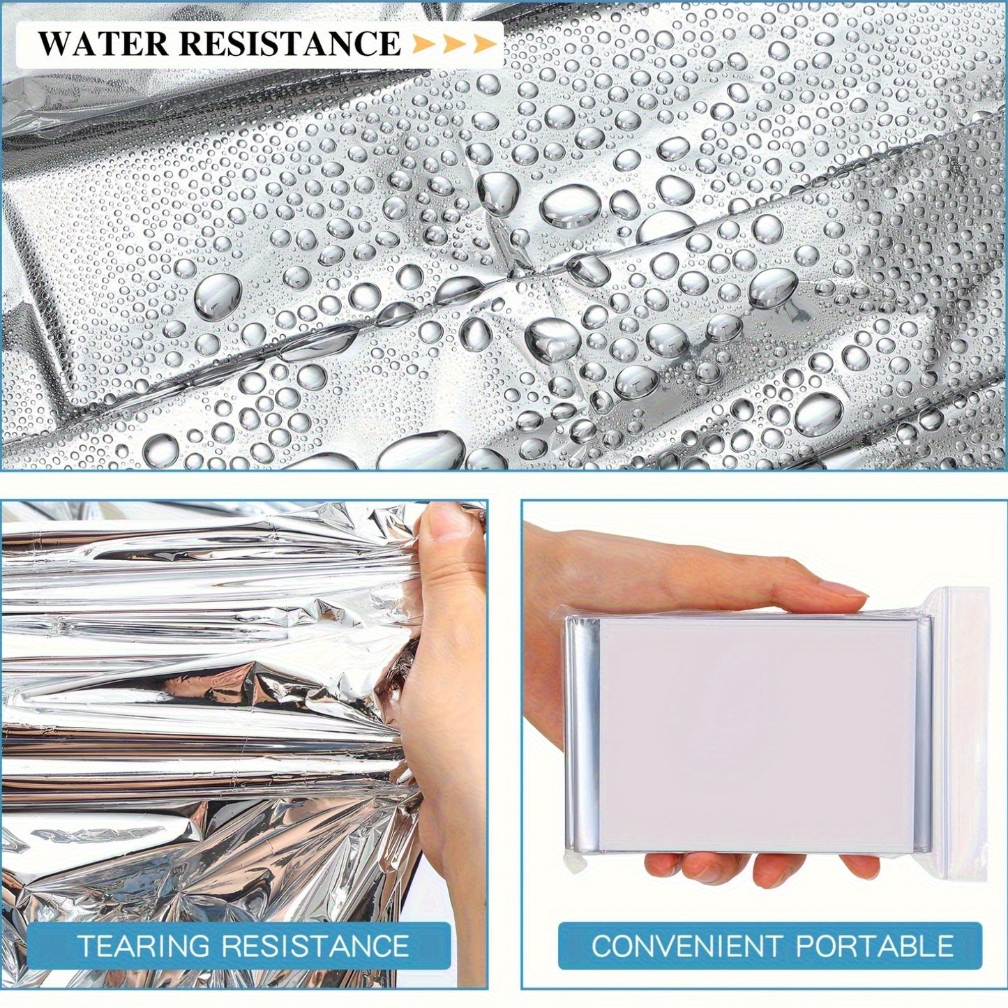 Emergency Thermal Blanket Kit for Outdoor Survival and First Aid