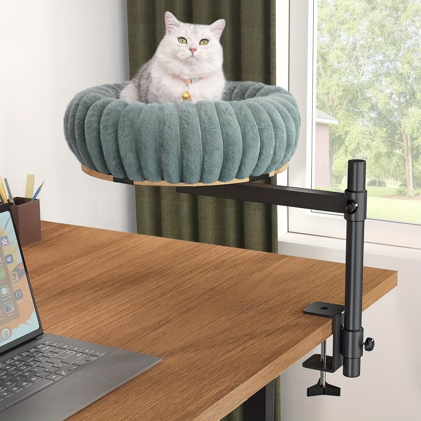 360 Degree Rotating Cat Desk Bed With Removable Cover