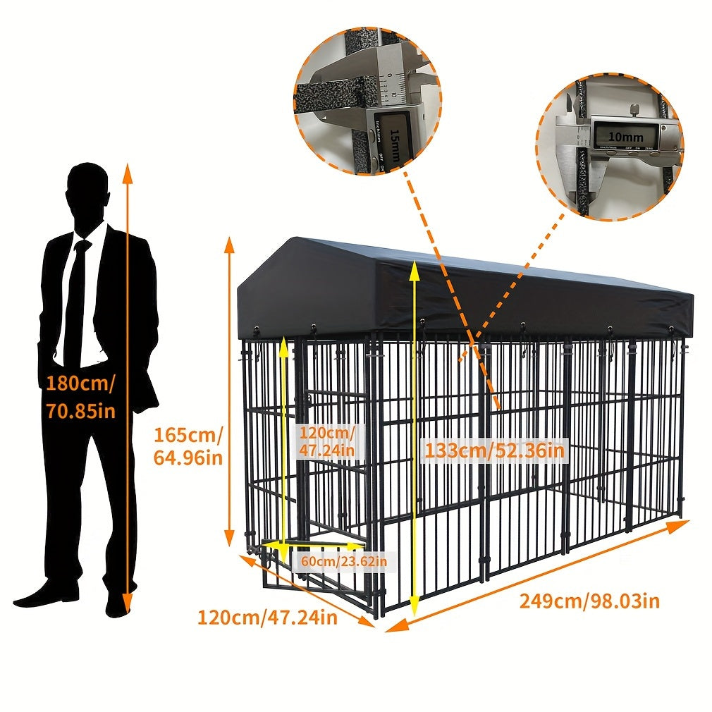 Metal Dog Kennel Outdoor Welded Wire Heavy Duty Pet Playpen