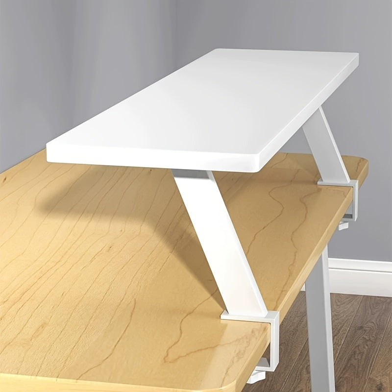 Floating Desk Shelf No Drill Mount Multilevel Organizer