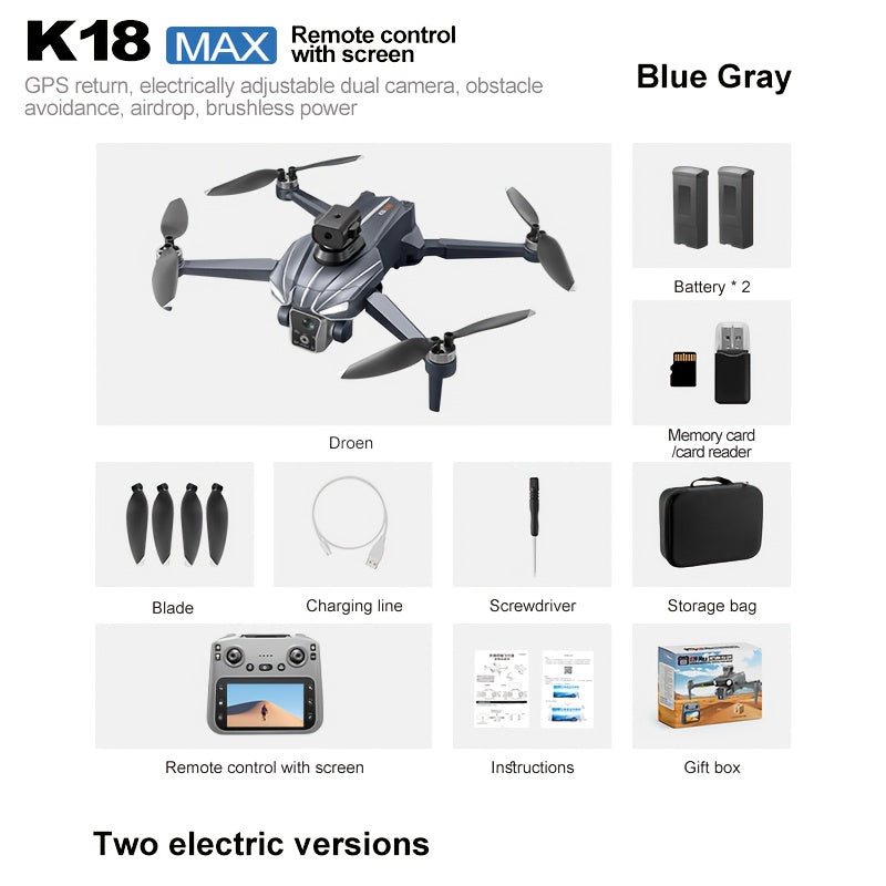 GPS Drone With Dual Lens HD Aerial Photos And Obstacle