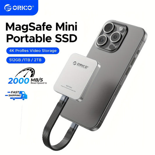 Magnetic External SSD ProRes HDR 4K for iPhone and PC