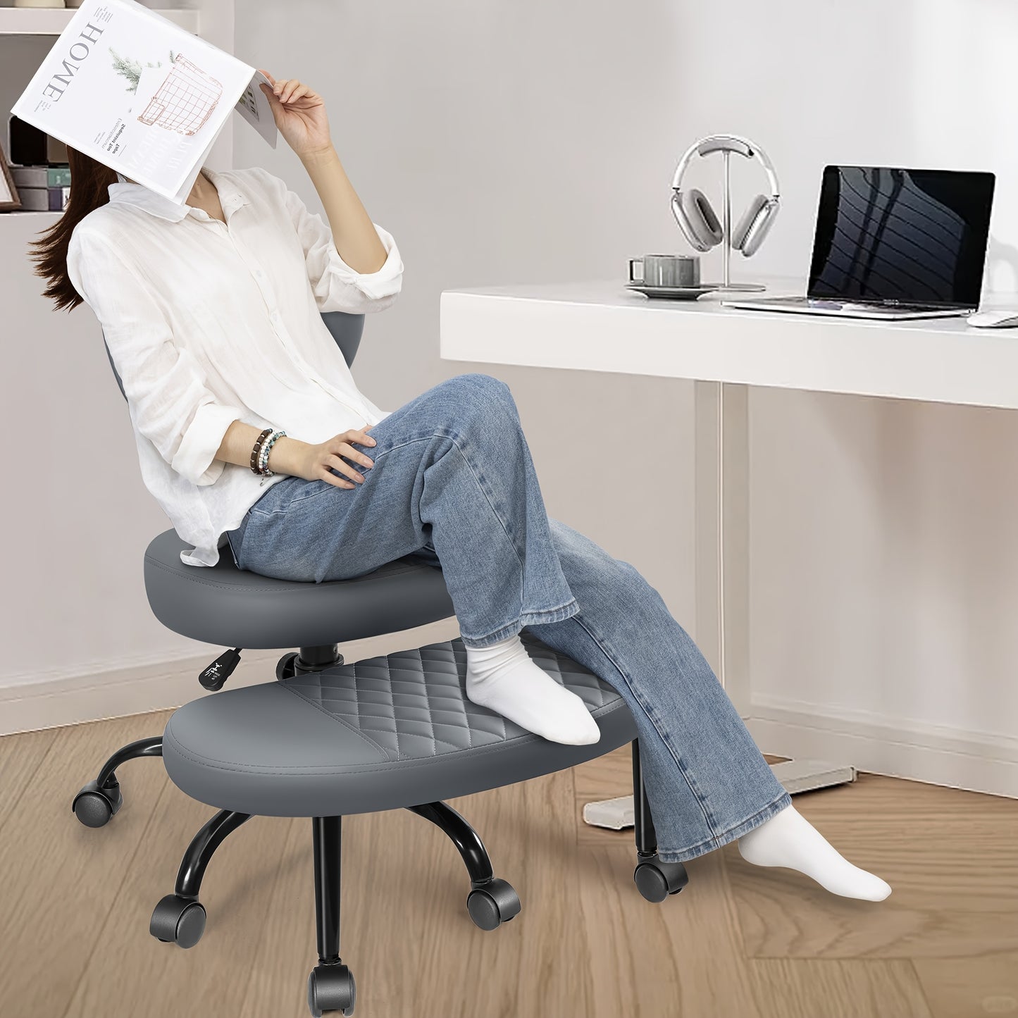 Primy Ergonomic Office Chair with Lumbar Support and Cushion