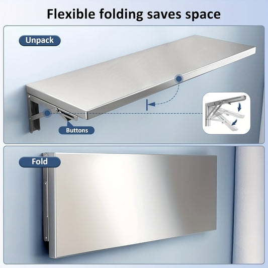 Stainless Steel Wall Mounted Folding Storage Rack Kitchen
