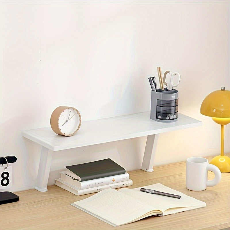 Floating Desk Shelf No Drill Mount Multilevel Organizer