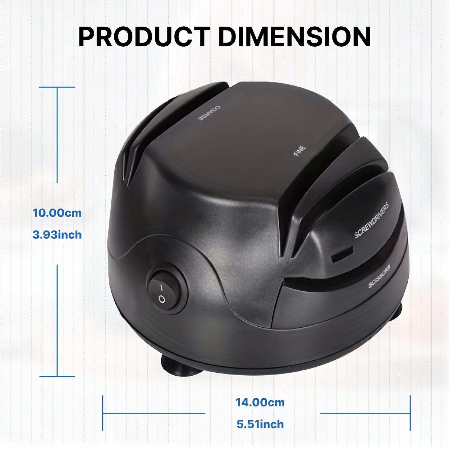 Electric Knife Sharpener 4 Slot Professional System ABS Plug