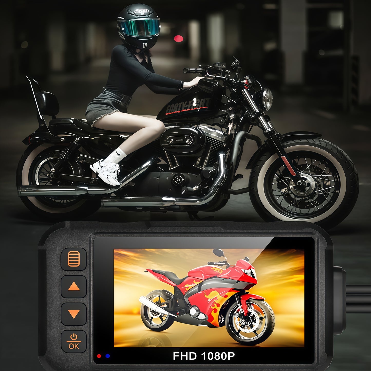 Front And Rear Car Dash Camera 1080P Wide Angle Recording