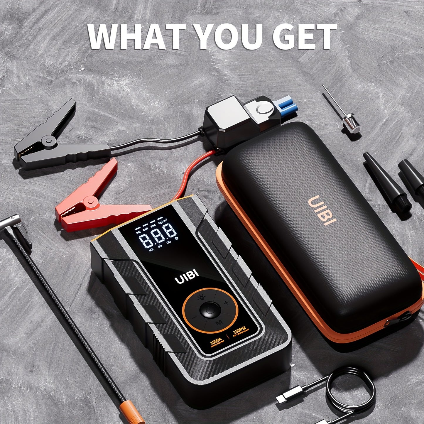 Portable Car Jump Starter And Tire Inflator For Road Trips