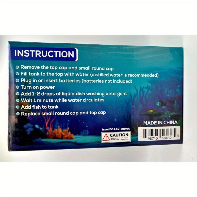 Cute Mini Fish Tank With Moving Artificial Fish Aquarium