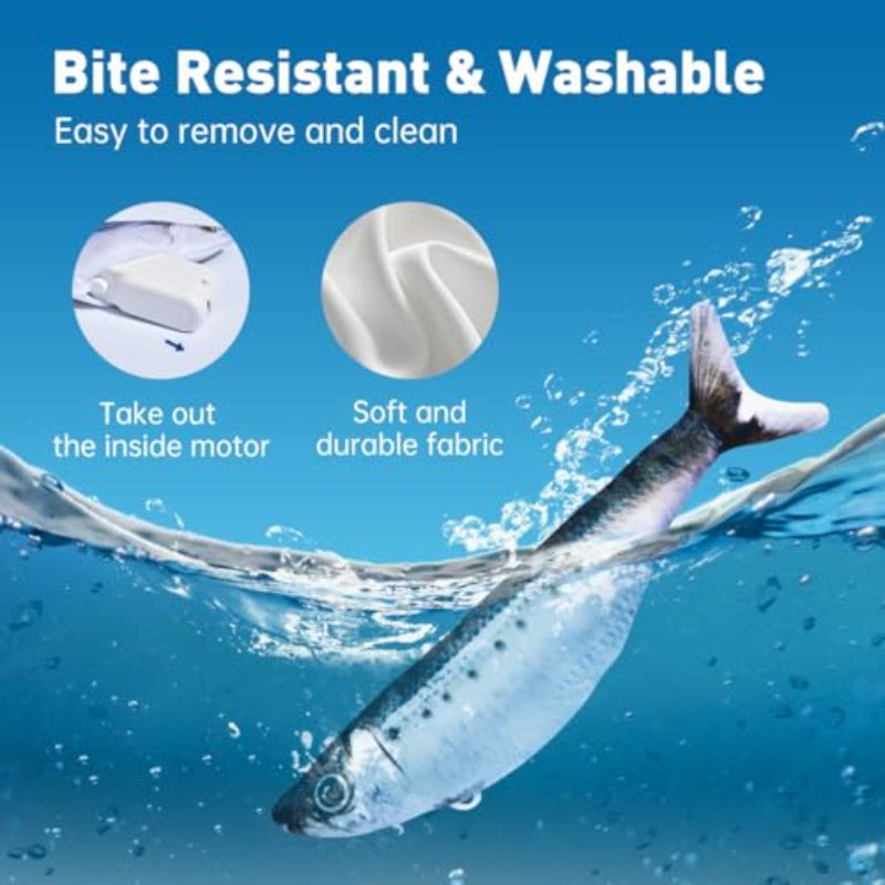 3 Pack Realistic Flopping Fish Cat Toys USB Rechargeable