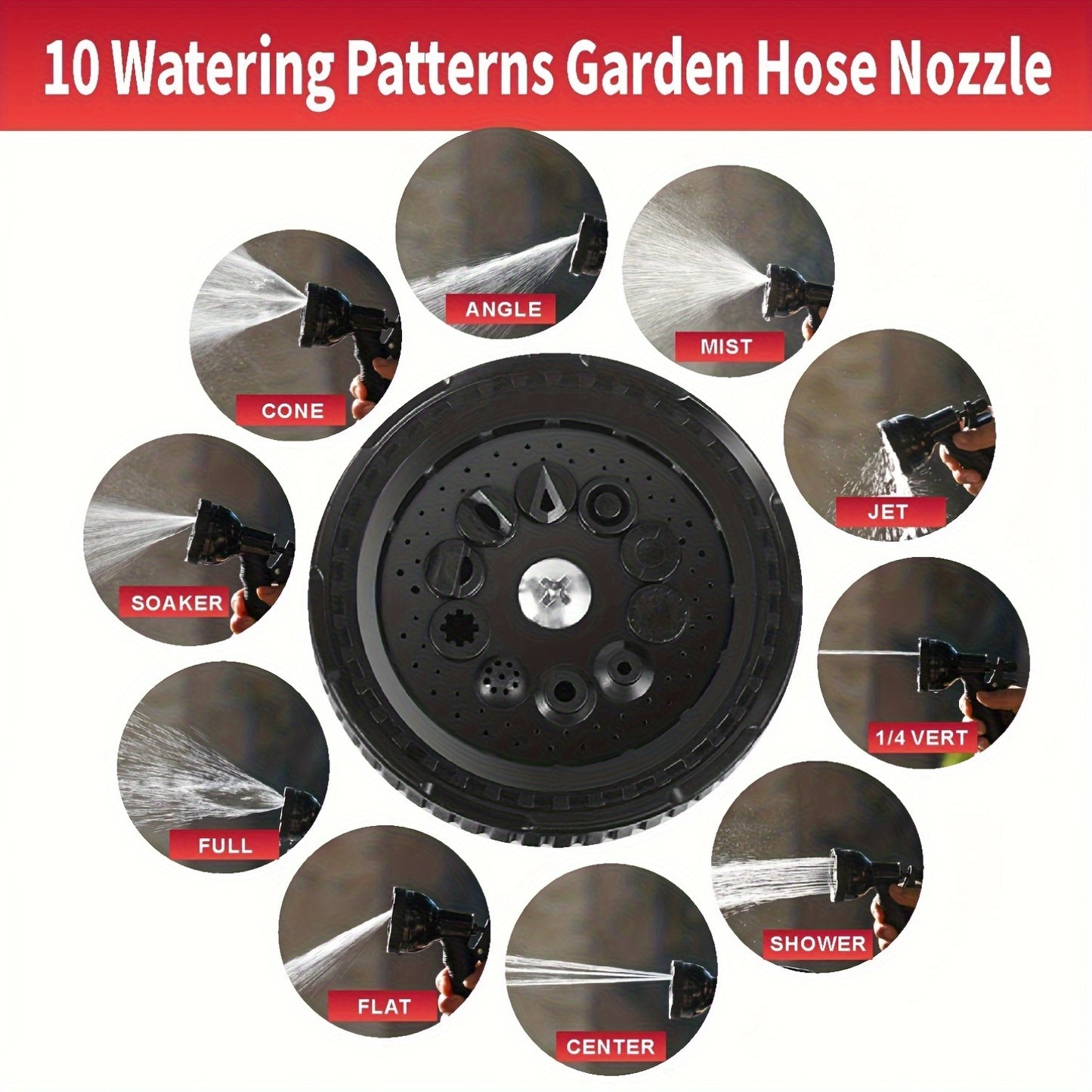 High-Pressure Camping Shower Kit with Detachable Hose and Nozzle