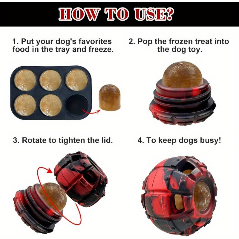 Interactive Dog Puzzle Toy Treat Dispenser For Power Chewers