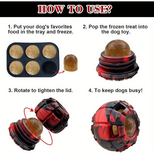 Interactive Dog Puzzle Toy Treat Dispenser For Power Chewers