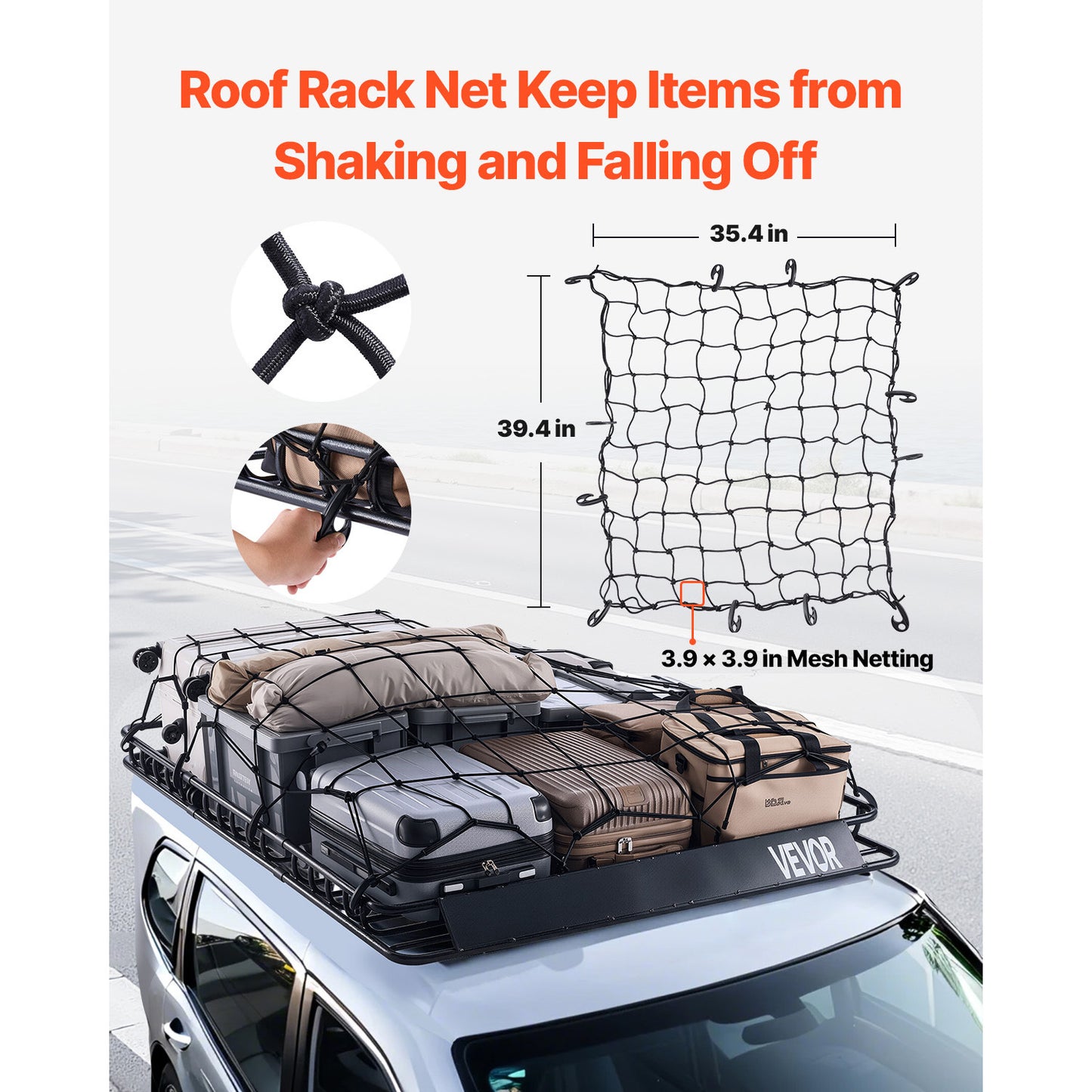 Universal Roof Rack Cargo Carrier Basket For Vehicles