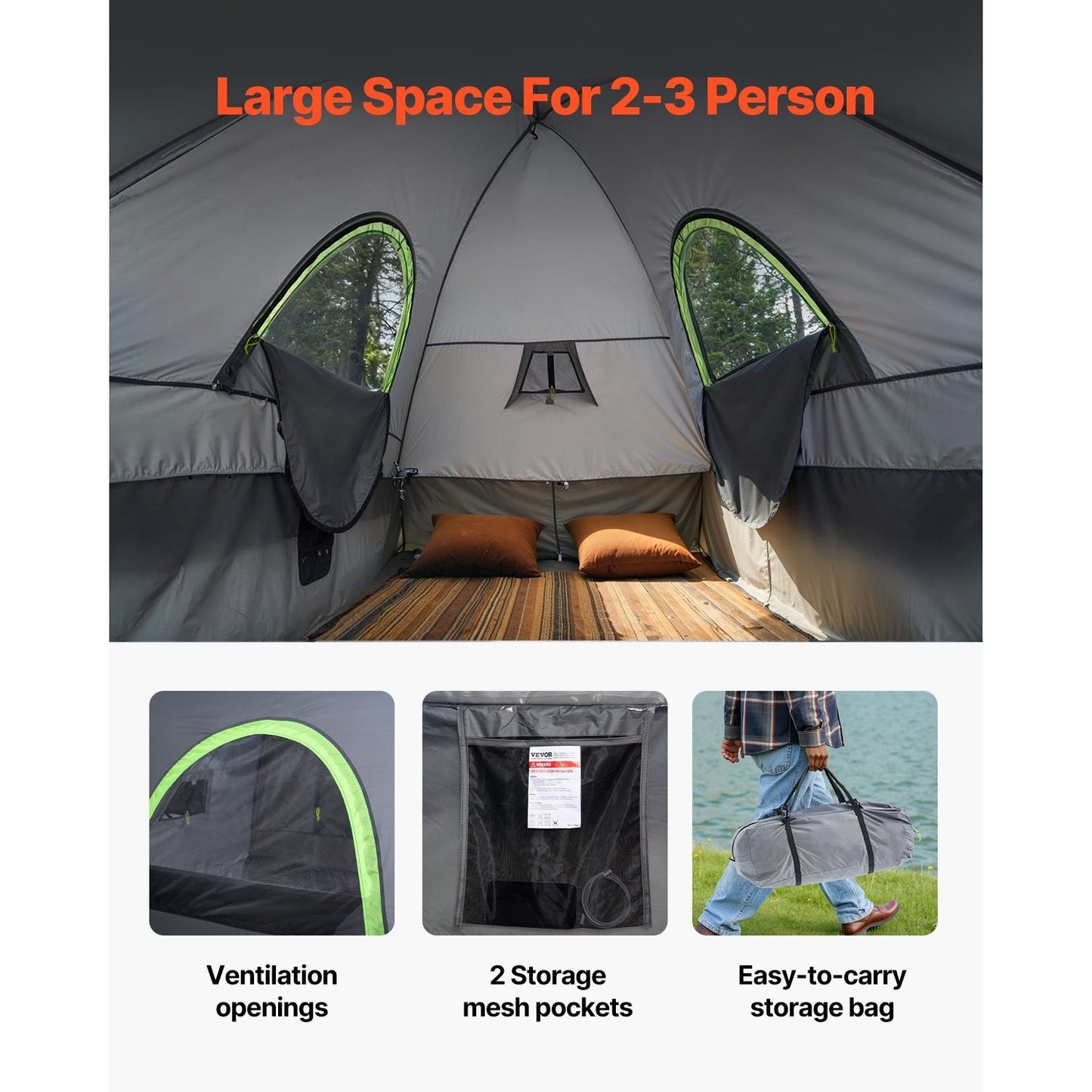 Waterproof Truck Camping Tent for 2-3 People Adventure