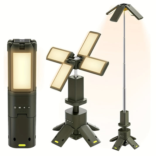 Rechargeable Camping Lantern With Portable Power Supply And Dimmable Light