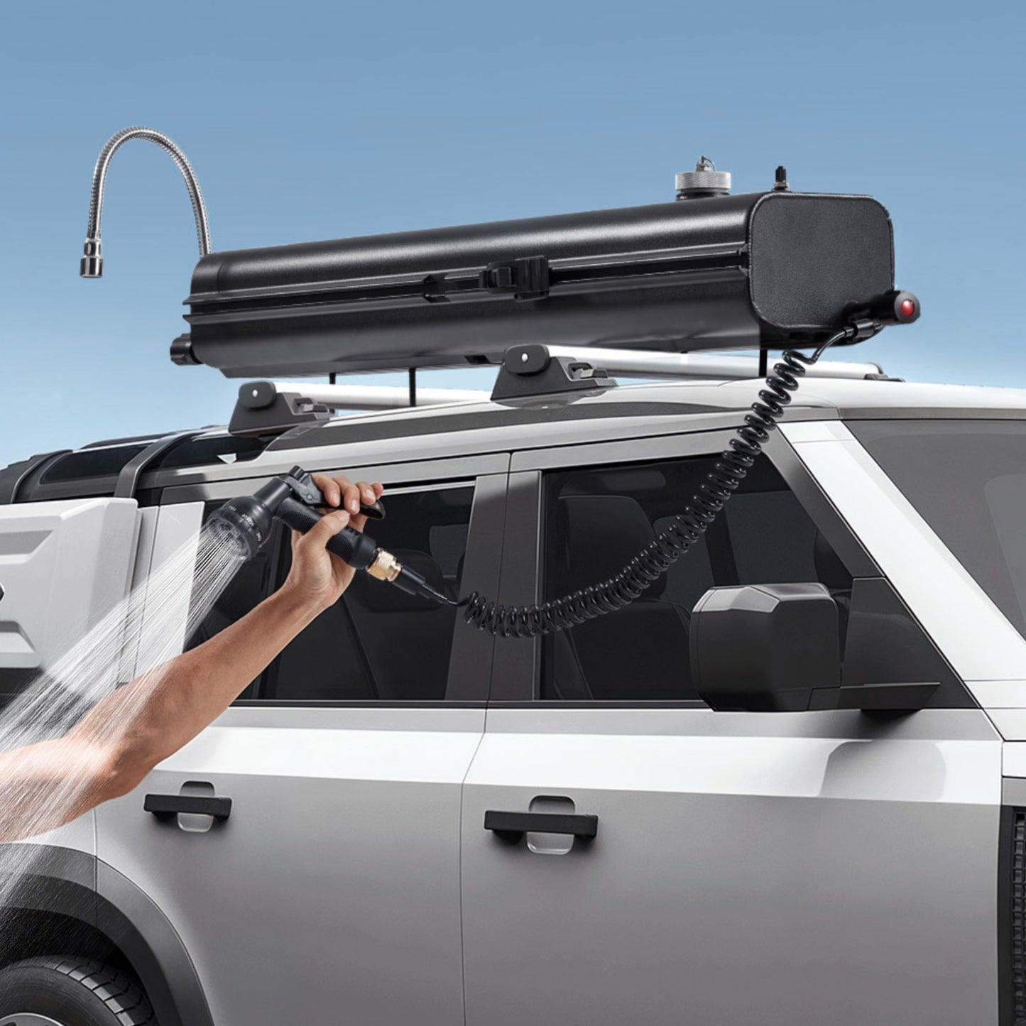 Portable Roof Rack Water Tank with Splash Guard Panel