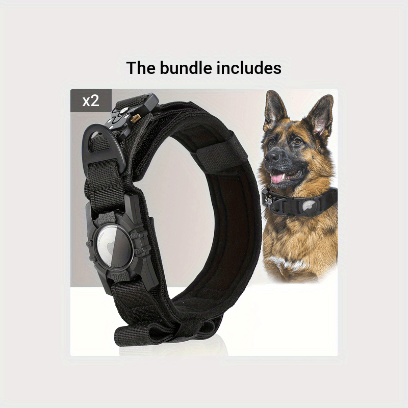 Tactical Nylon Dog Collar With GPS Holder For All Breeds