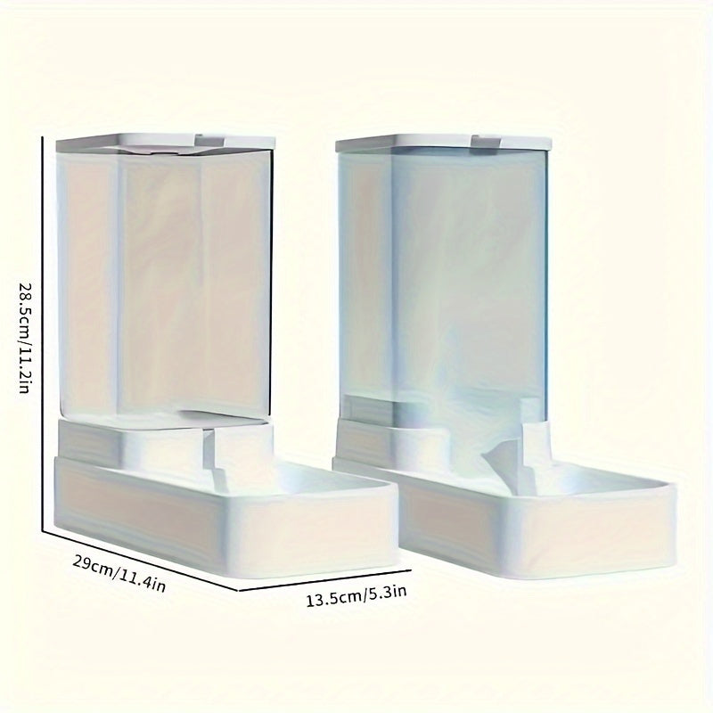 Automatic Cat Feeder And Water Dispenser Set For Pets 1.0 Gal