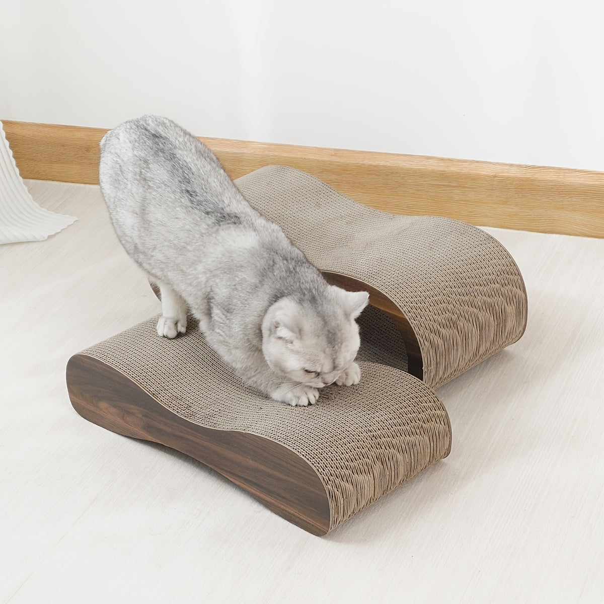 Durable Cat Scratching Board And Resting Bed Two Piece Set