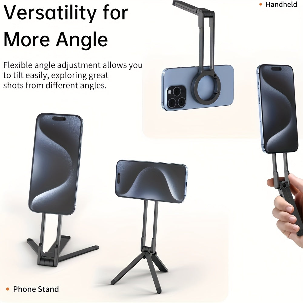 Foldable Magnetic Phone Holder 360 Rotating Tripod Travel