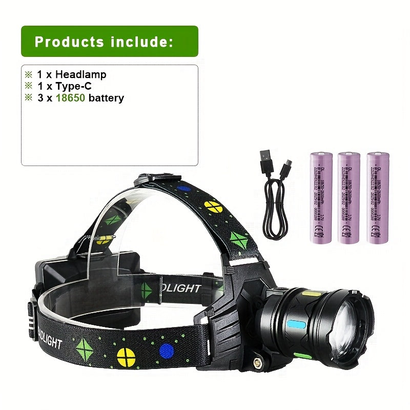 Paweinuo Rechargeable Headlamp for Outdoor Work and More