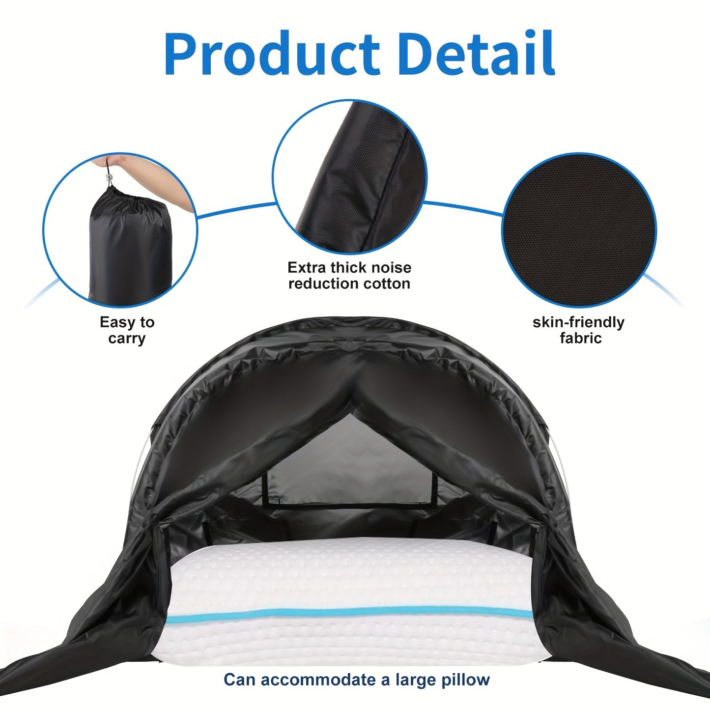 Portable Indoor Blackout Tent by Unknown for Sleep Enhancement