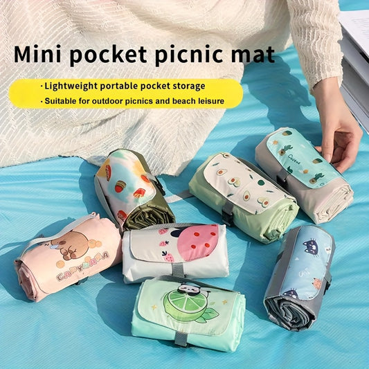 Portable Outdoor Nylon Mat With Pattern Styles For Picnics