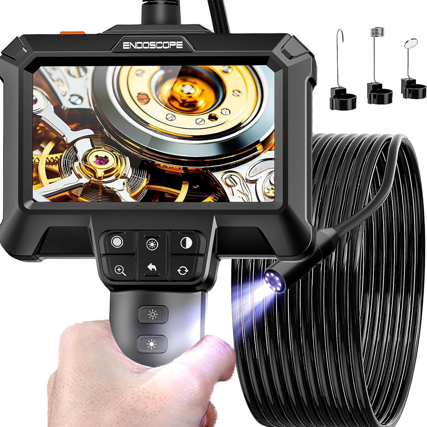 LED 1080P Endoscope Camera with 4.3 Inch LCD Screen and Light
