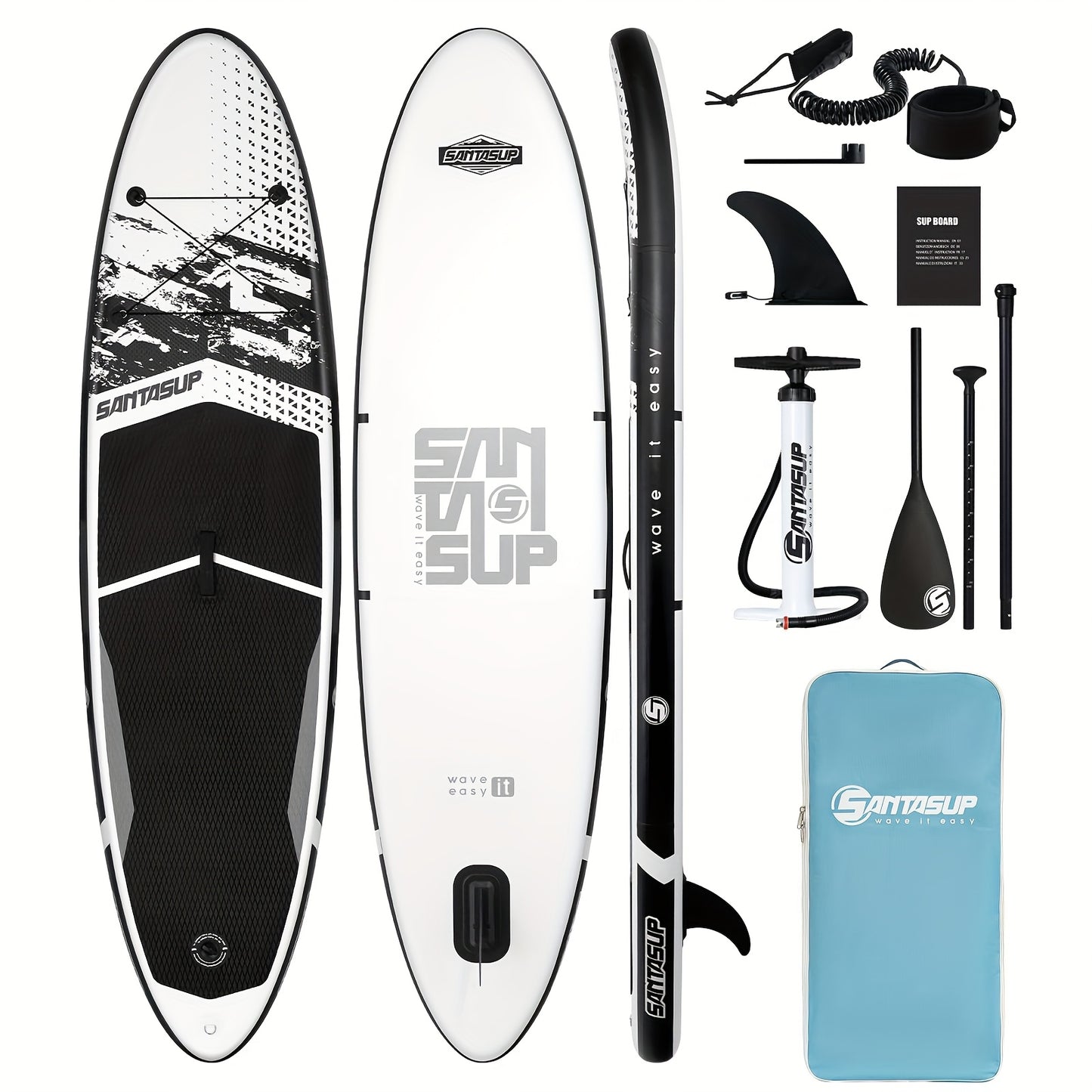 10'6" Extra Wide Inflatable Stand-Up Paddleboard Kit with Accessories