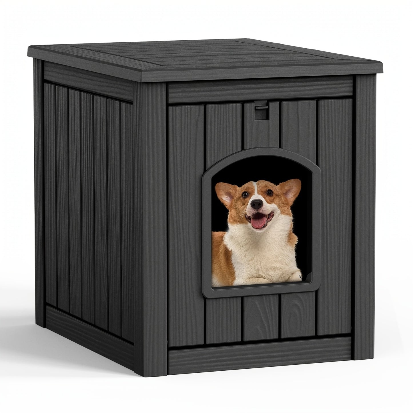 Weatherproof Resin Outdoor Dog House for Small Dogs