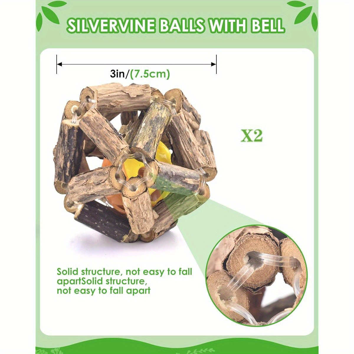Cat Silvervine Chew Toys Pack With Sticks And Cage Balls