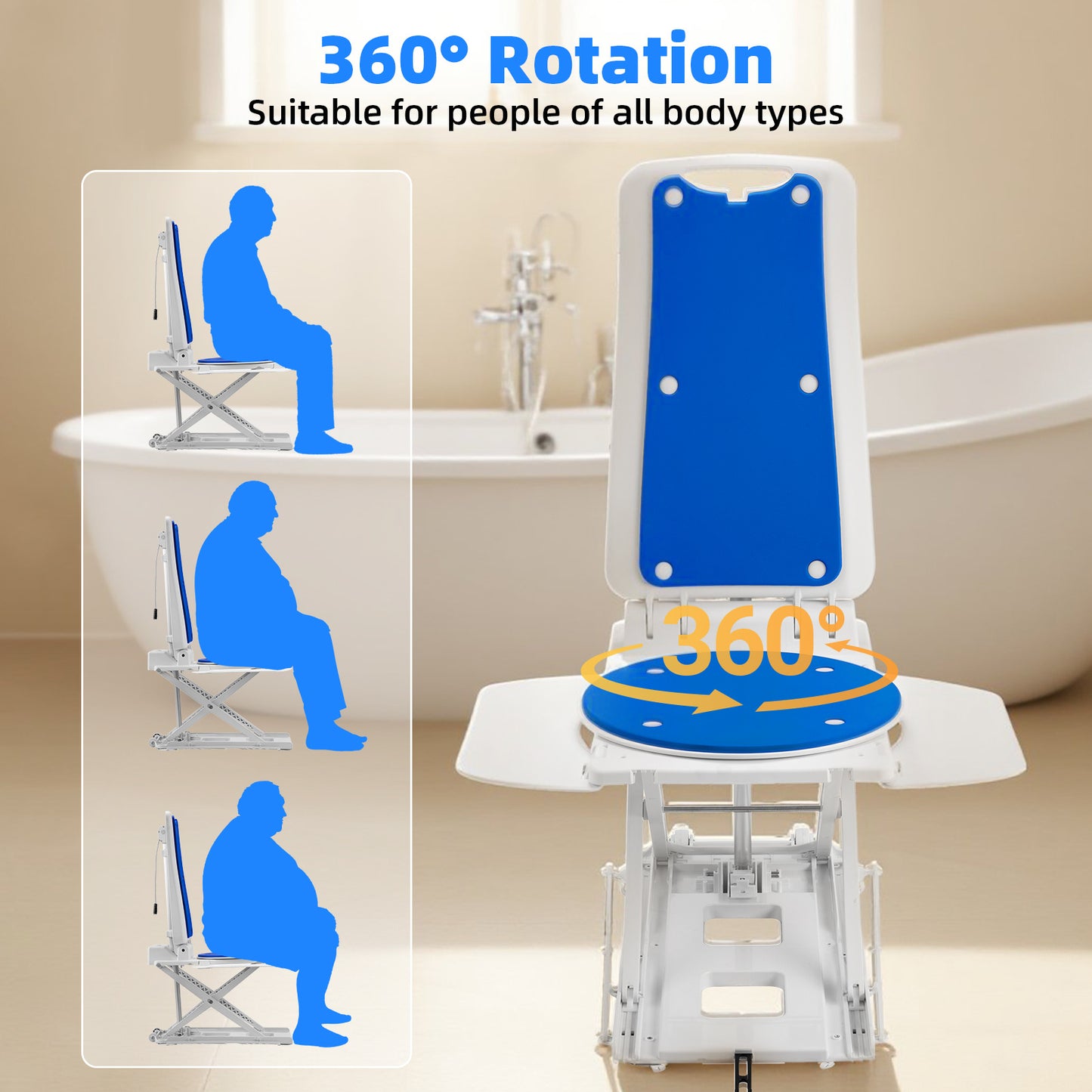 Hydraulic Transfer Chair For Elderly With 300 Lbs Capacity