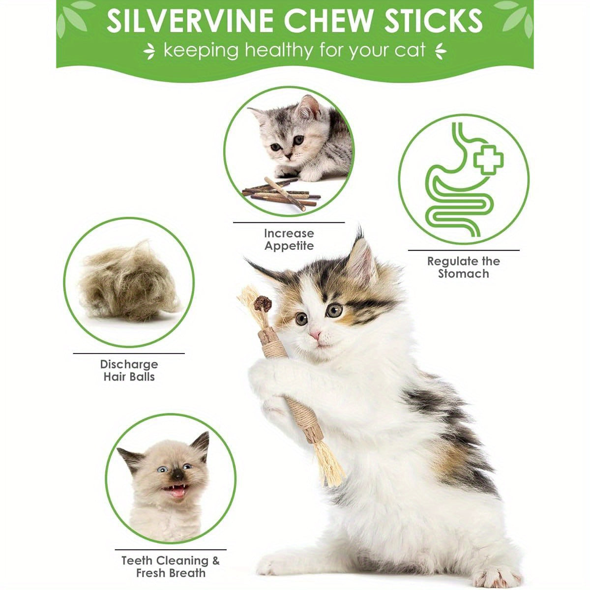 Cat Silvervine Chew Toys Pack With Sticks And Cage Balls