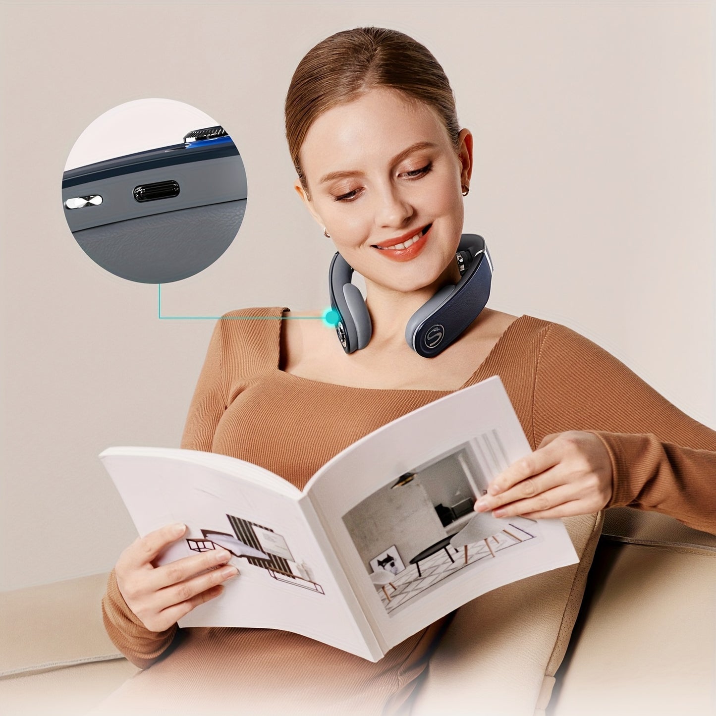 SKG G7 Pro-Fold Neck Massager with Heat for Instant Relief