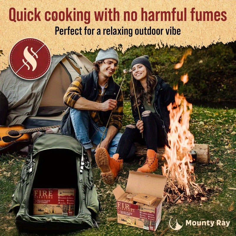 Natural Odorless Fire Starter Sticks All Weather Camping