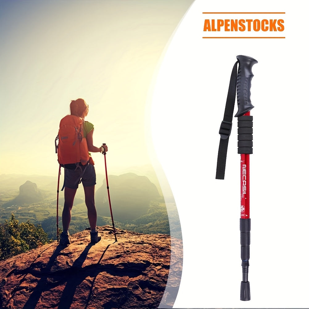 Ultralight 4 Section Telescopic Trekking Poles Aluminum