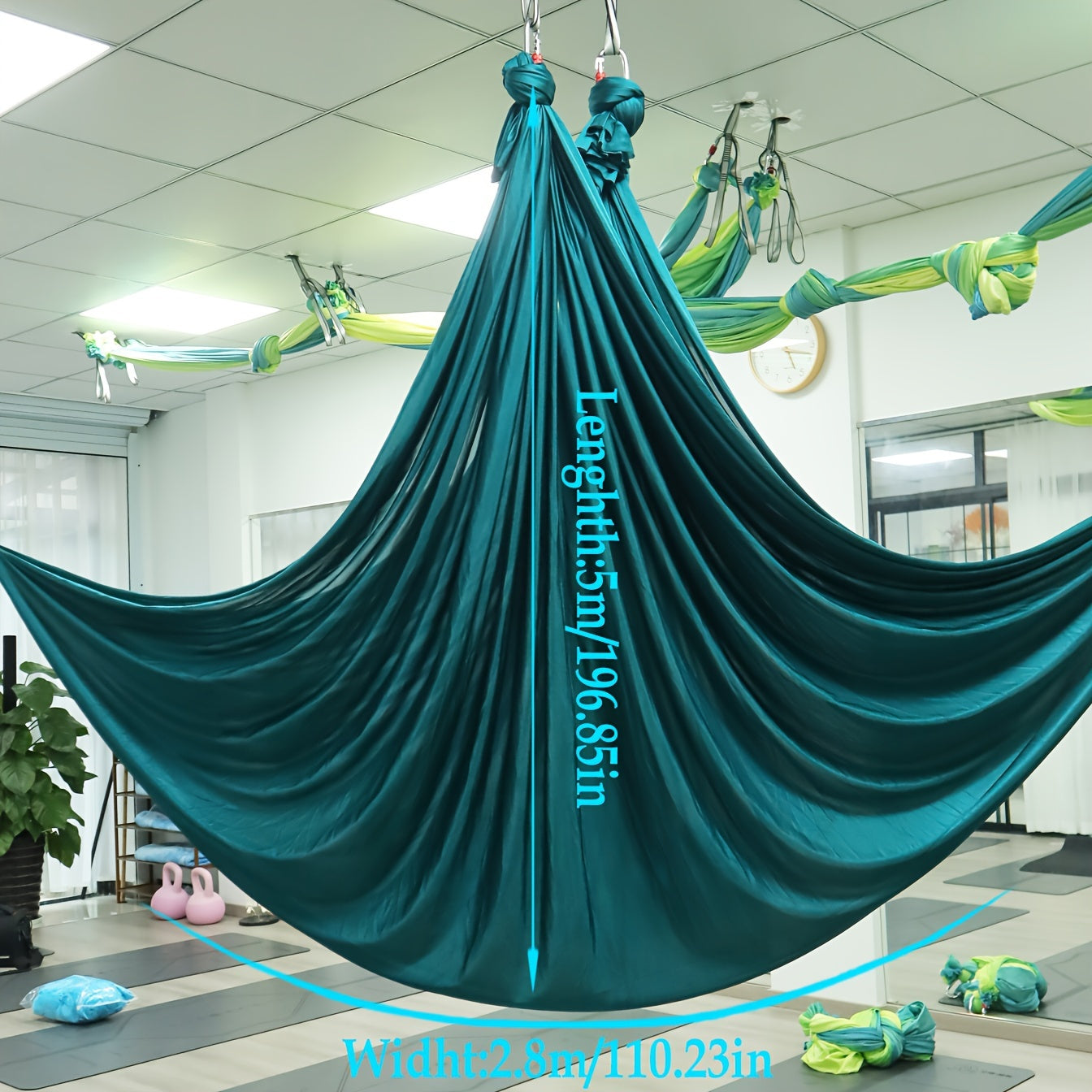 Yoga Hammock Swing Set with All Hardware for Indoor Outdoor Use