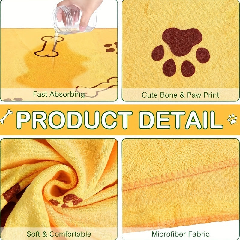 Quick Dry Dog Towels Soft Polyester Absorbent For Bathing