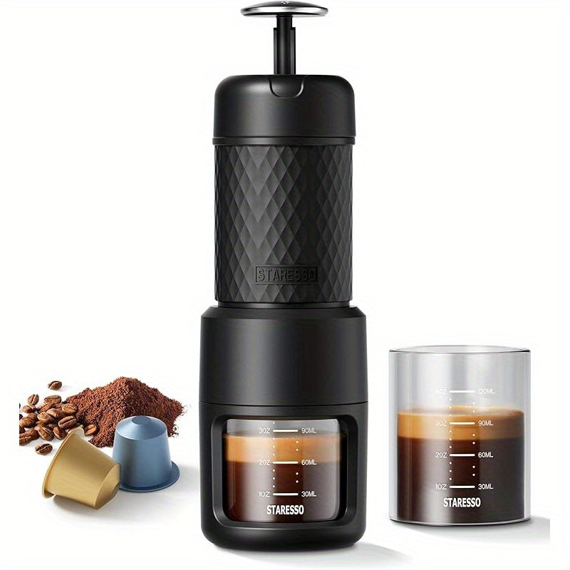 Portable Manual Espresso Maker for Ground Coffee Pods