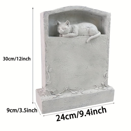 Personalized Upright Cat Memorial Stone Engraved Marker