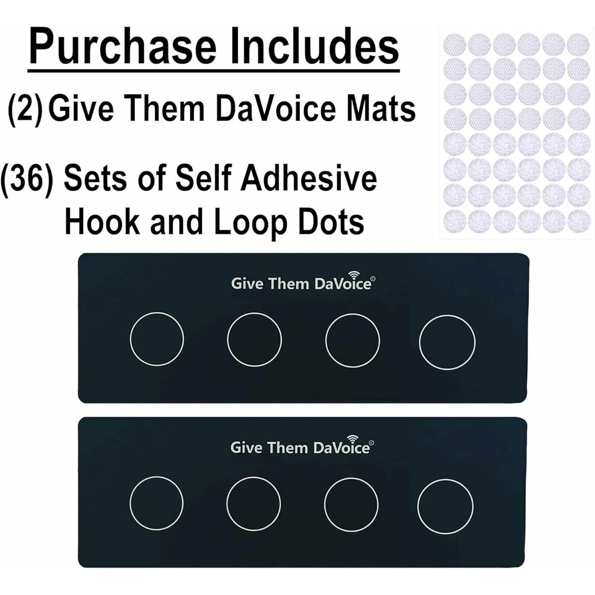 Dog Communication Buttons Training Mat with Adhesive Dots