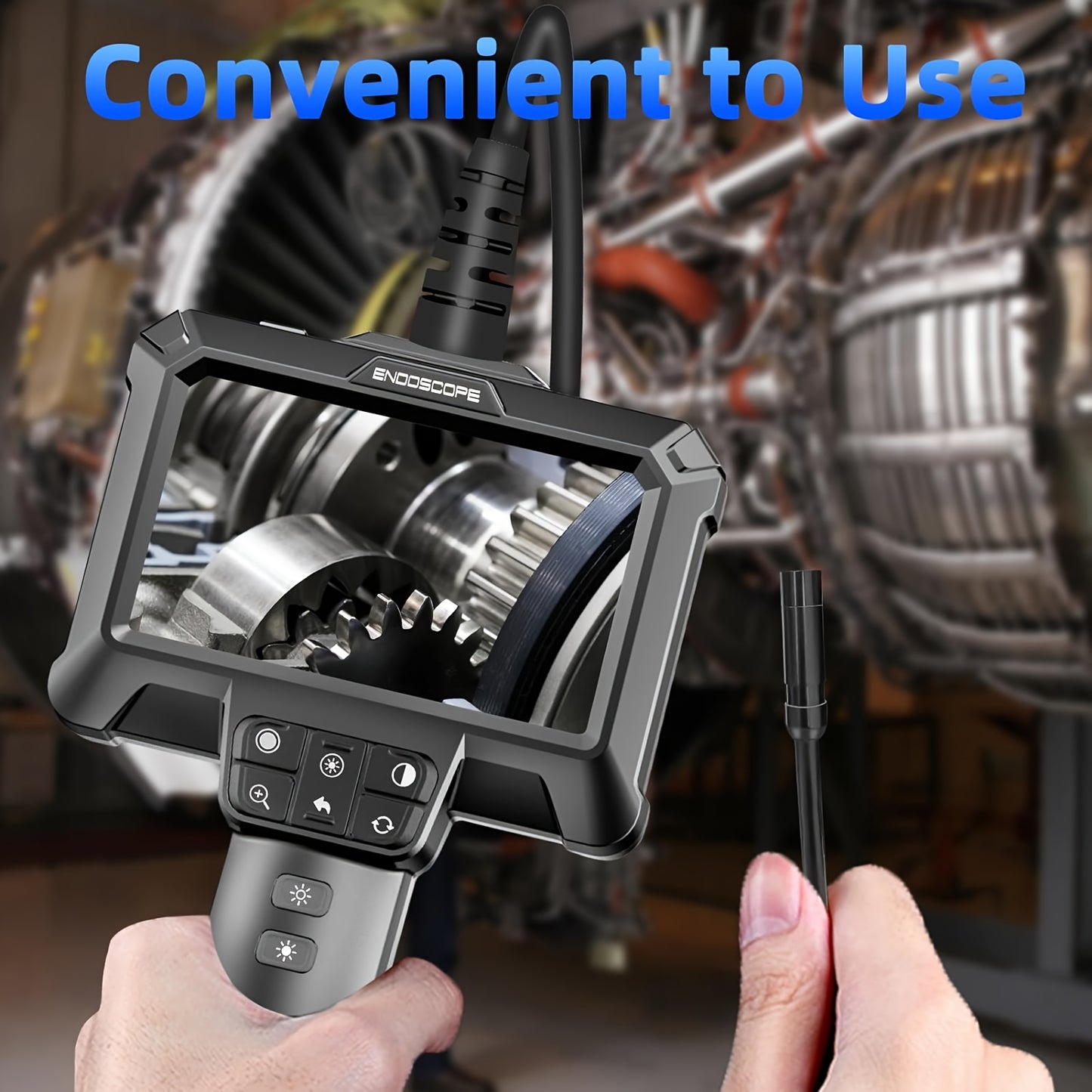 LED 1080P Endoscope Camera with 4.3 Inch LCD Screen and Light