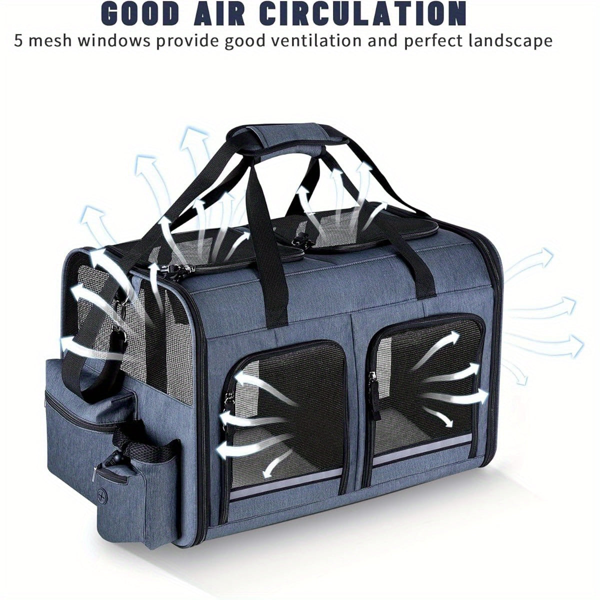 Foldable Double Cat Carrier For Outdoor Travel